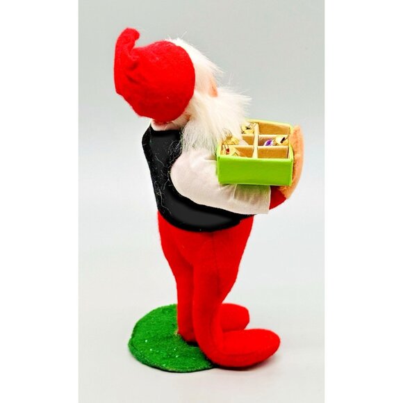 Annalee Santa with Box of Christmas Ornaments Mobilitee Doll Figure 8 inch - Picture 5 of 10